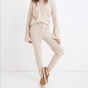 Madewell 100% Cashmere Ribbed Jogger Pant